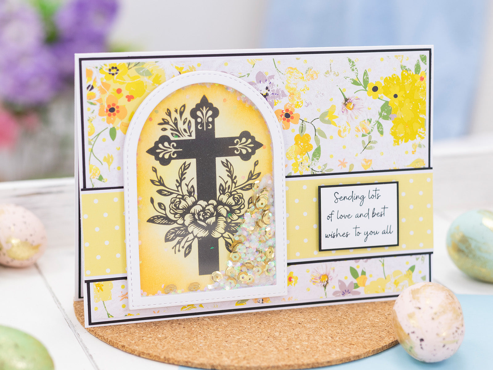 Ornate Floral Cross LetterPress Press Plate & Metal Die Set