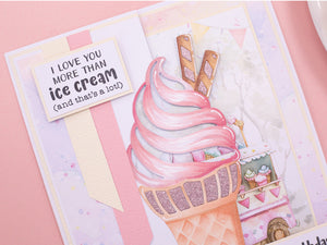 Life is Sweet - Pastel Pearlescent Vintage Ice Cream Paper Pad 6" x 6"