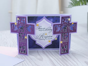 Nativity Scene Cross Metal Die Set