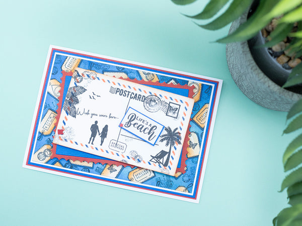 Retro Vacay - Island Paradise Scene Stamp Set