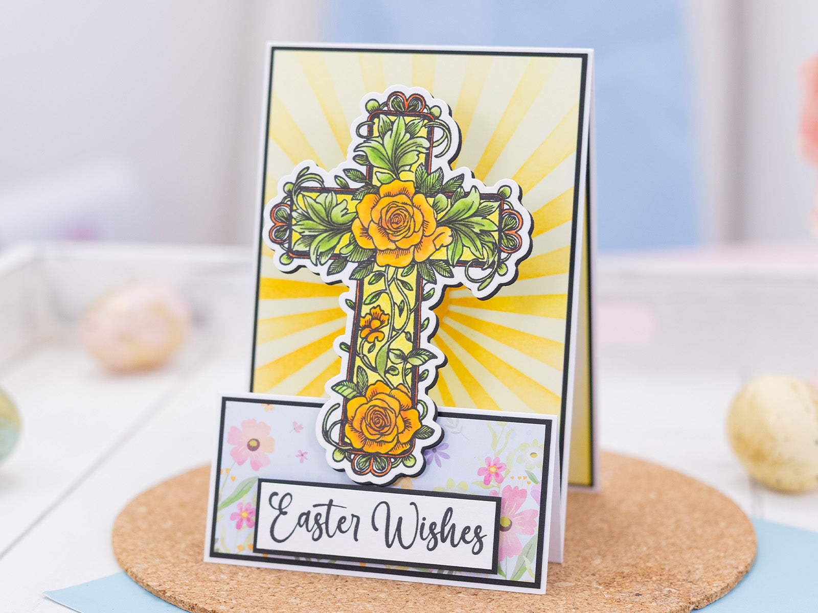 Floral Cross Stamp & Metal Die Set