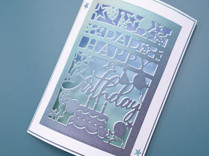 Happy Birthday Interchangeable Sentiment Create-a-Card Metal Die Set