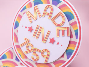 Retro Rainbow Paper Pad 12" x 12"