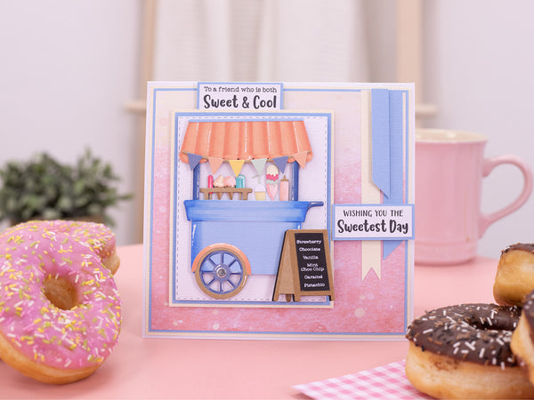 Life is Sweet - Ice Cream Cart Stamp & Metal Die Set