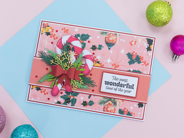 Crafter's Companion Retro Christmas Collection Clear Acrylic Stamp Set - Winter Blessings