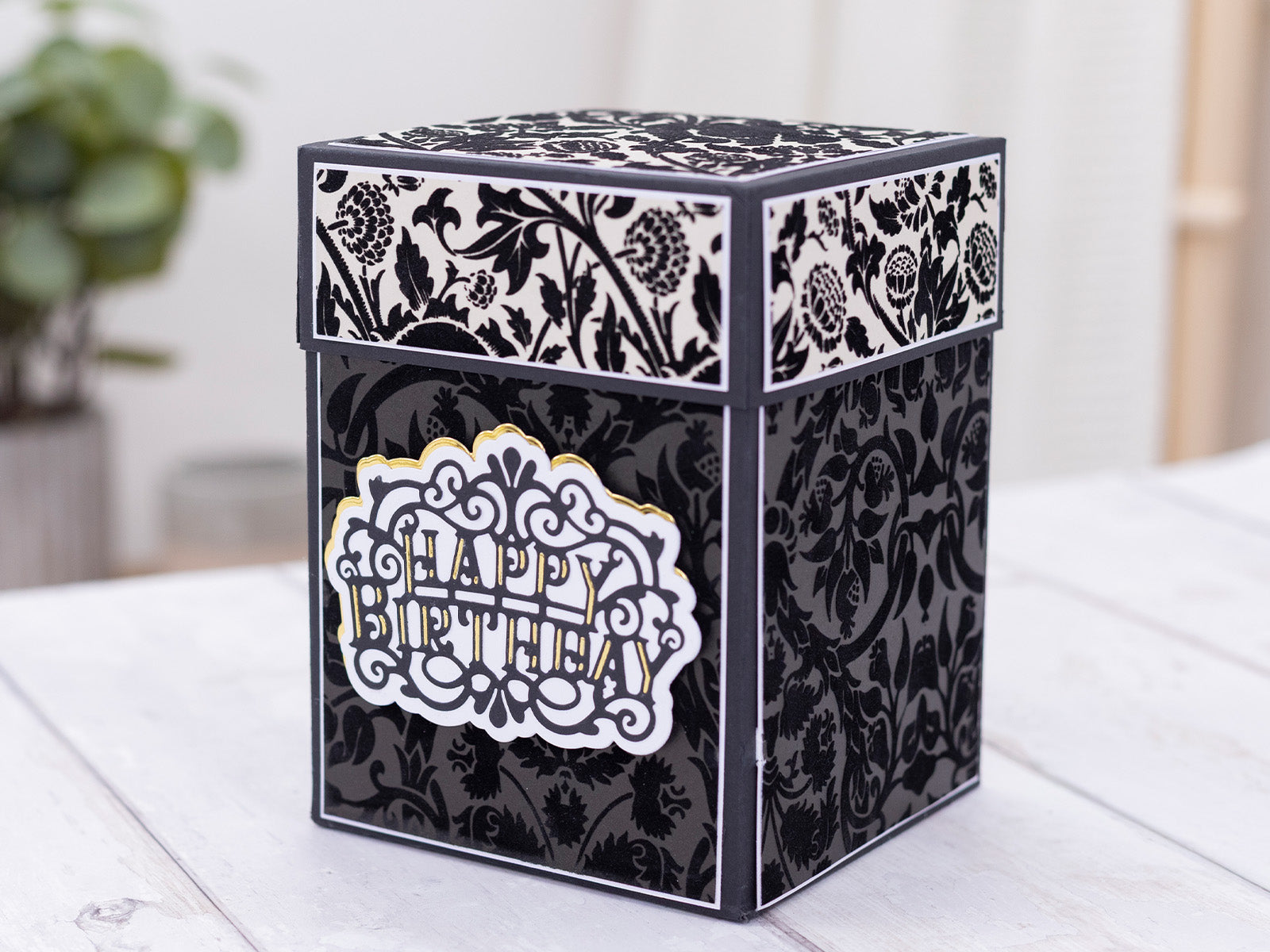 Flocked Damask Paper Pad - 12" x 12"