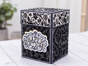 Flocked Damask Paper Pad - 12" x 12"