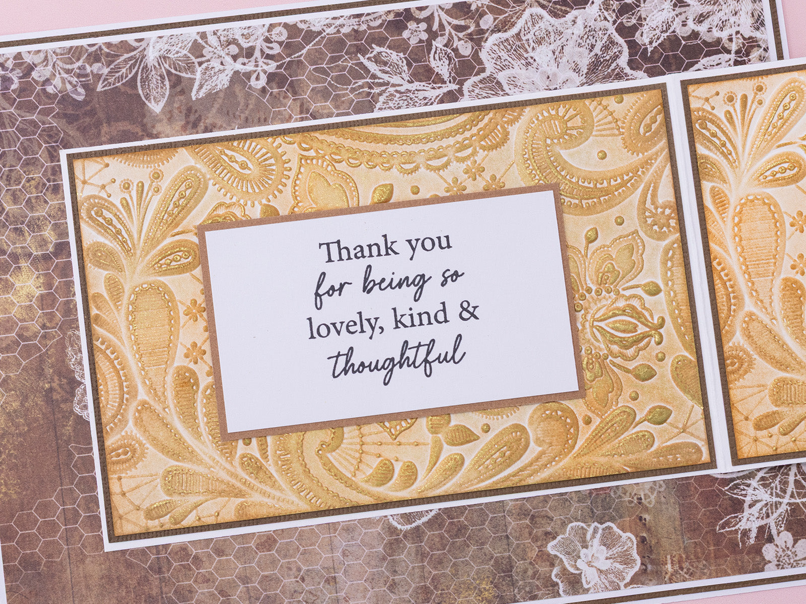 Sara Signature Antique Lace - Lace Panel 6" x 4" 3D Embossing Folder