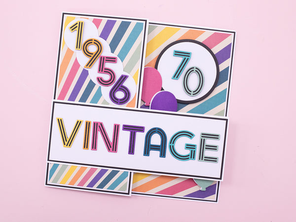 Retro Numbers Metal Die Set