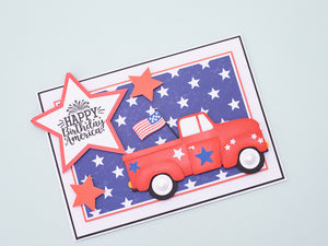 Stars & Stripes - Fourth of July Sentiment Stamp Set