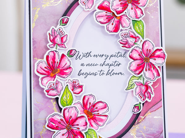 Natures Garden Lunar Blooms Clear Acrylic Stamp - Moonlit Messages