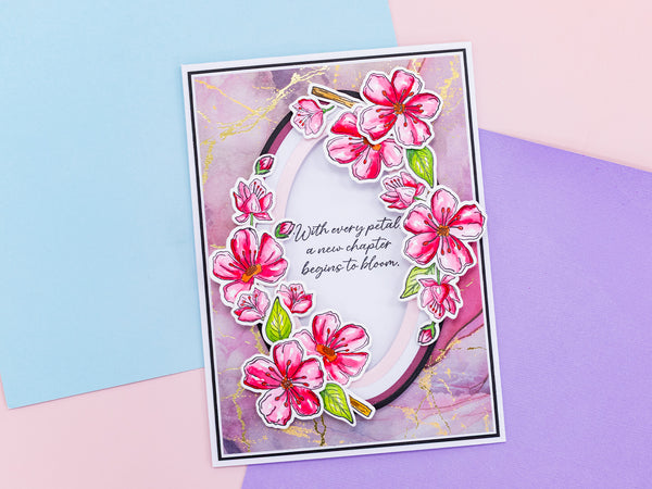 Natures Garden Lunar Blooms Stamp & Die - Floral Harmony