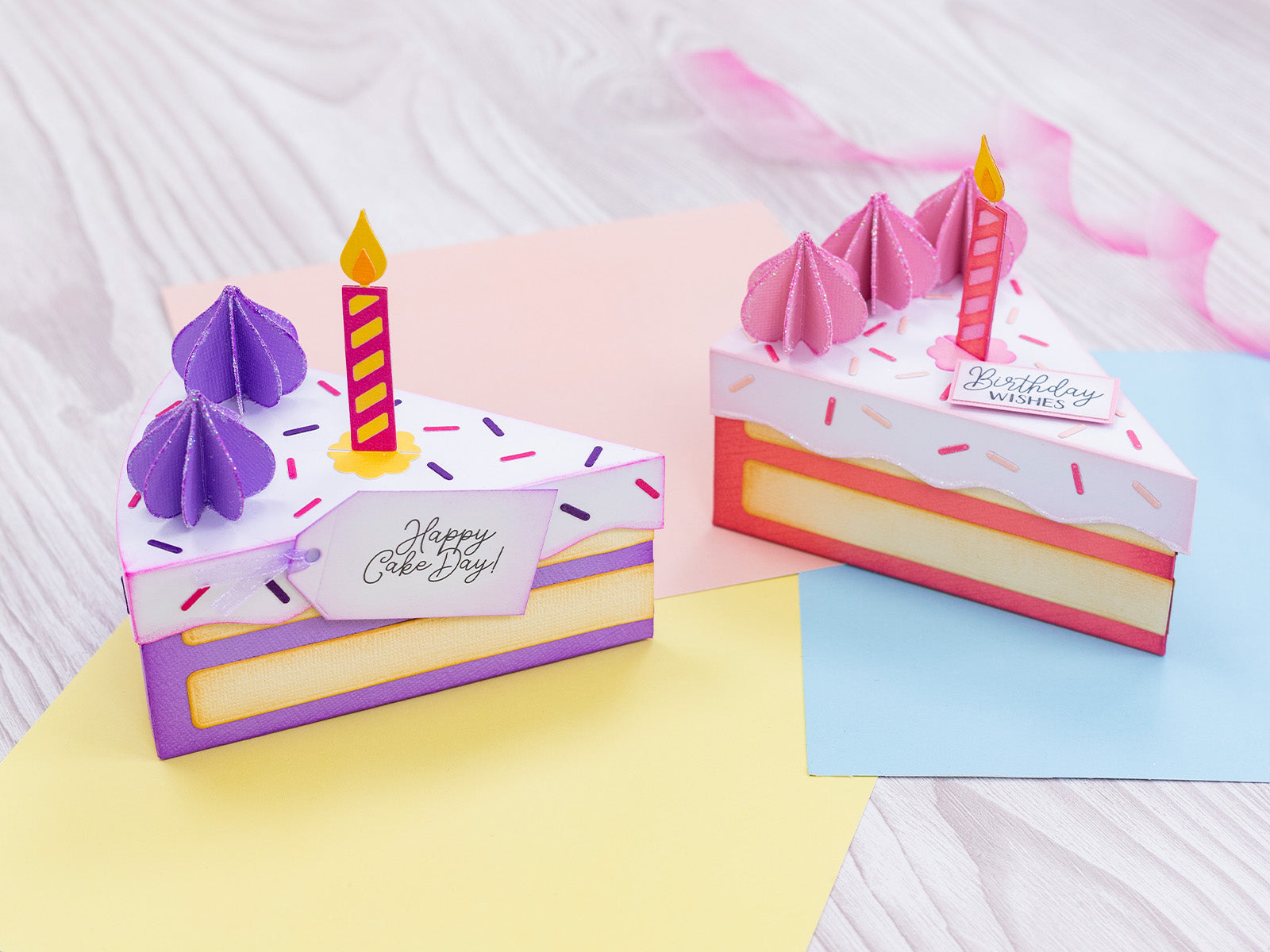 Crafter's Companion Birthday Celebrations Photopolymer Stamp, Die and Stencil - Birthday Cake Treat Box
