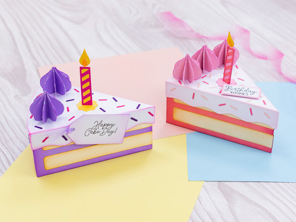 Crafter's Companion Birthday Celebrations Photopolymer Stamp, Die and Stencil - Birthday Cake Treat Box