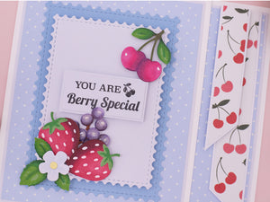 Berry Bliss - Cherries 3D Embossing Folder 5" x 7"