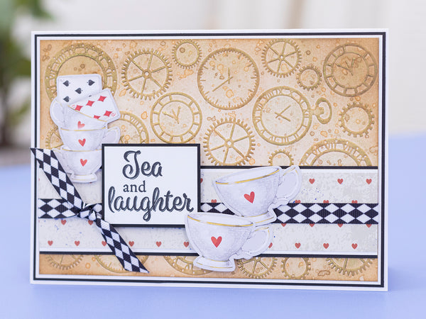 Tales of Wonderland - Black & White Harlequin Ribbon