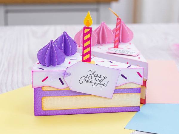 Crafter's Companion Birthday Celebrations Photopolymer Stamp, Die and Stencil - Birthday Cake Treat Box