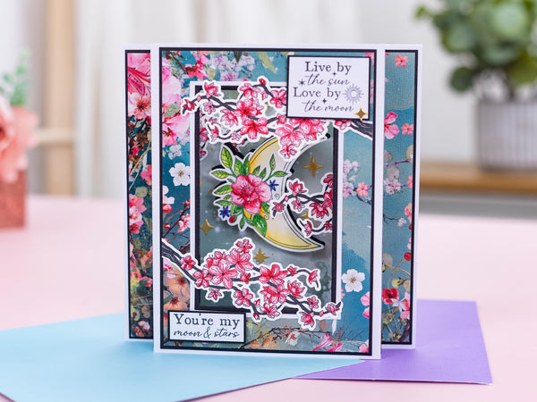 Natures Garden Lunar Blooms Clear Acrylic Stamp - Moonlit Messages