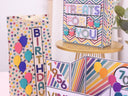 Retro Rainbow Paper Pad 12
