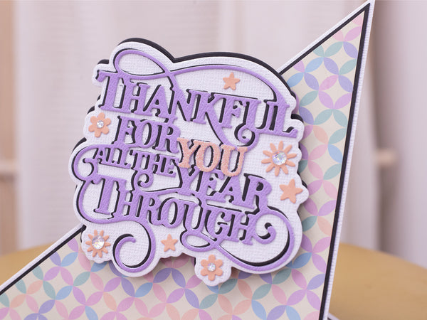 Thankful for You Sentiment Metal Die Set