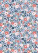 Lewis & Irene Fabric - Ditzy Floral on Blue