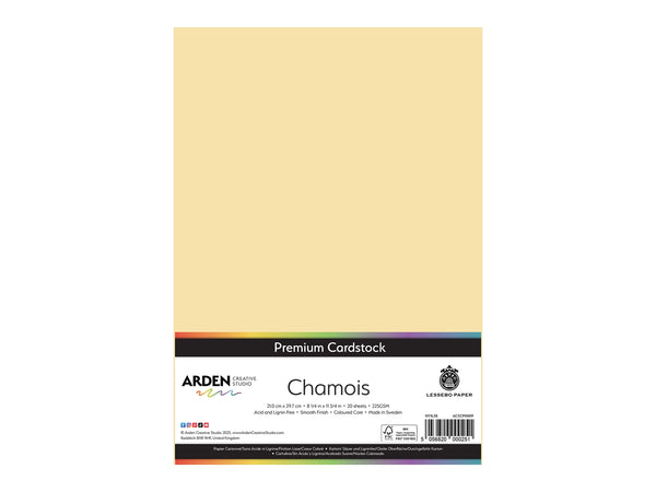 Arden Creative Studio Premium Cardstock Chamois Beige A4 - 20 Pack