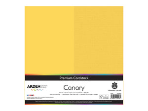Arden Creative Studio Premium Cardstock Canary Yellow 12" x 12" - 20 Pack