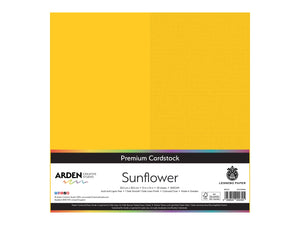 Arden Creative Studio Premium Cardstock Sunflower Yellow 12" x 12" - 20 Pack
