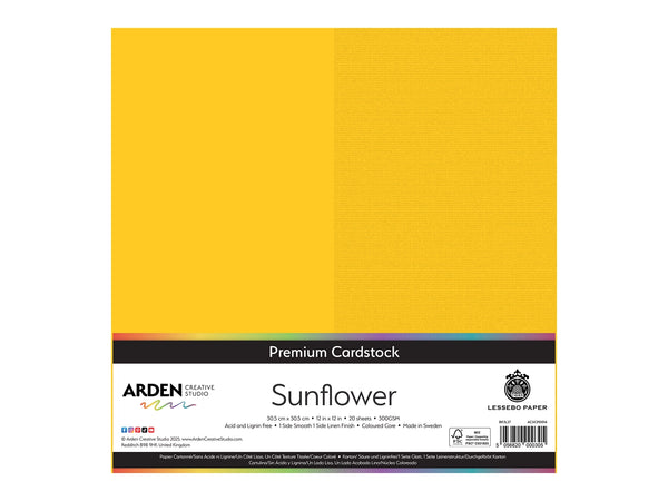 Arden Creative Studio Premium Cardstock Sunflower Yellow 12