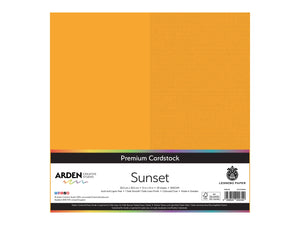 Arden Creative Studio Premium Cardstock Sunset Orange 12" x 12" - 20 Pack