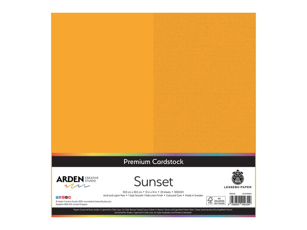 Arden Creative Studio Premium Cardstock Sunset Orange 12