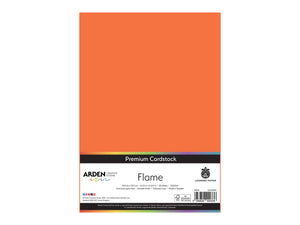 Arden Creative Studio Premium Cardstock Flame Orange A4 - 20 Pack