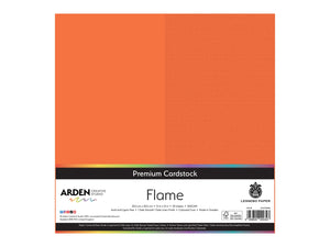 Arden Creative Studio Premium Cardstock Flame Orange 12" x 12" - 20 Pack