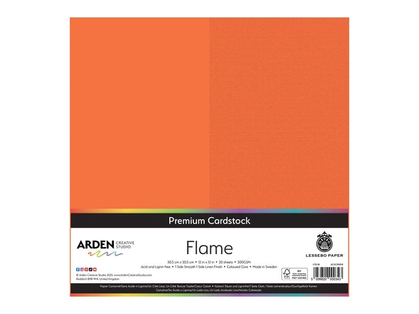 Arden Creative Studio Premium Cardstock Flame Orange 12
