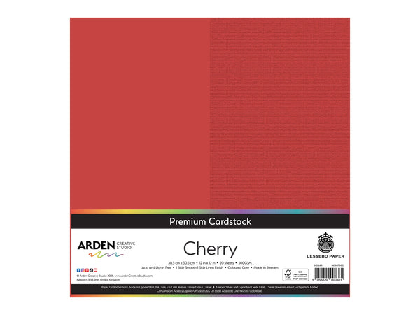 Arden Creative Studio Premium Cardstock Cherry Red 12