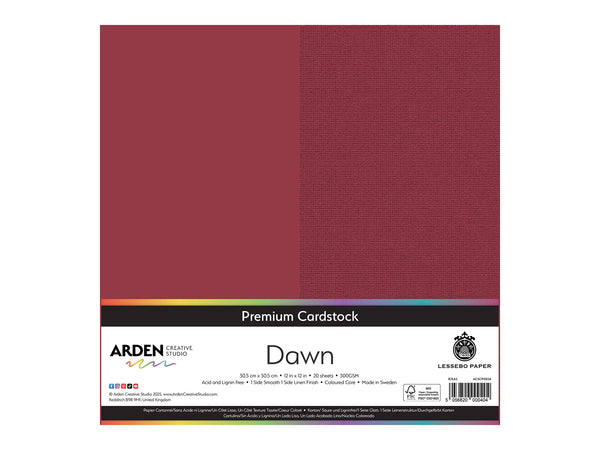 Arden Creative Studio Premium Cardstock Dawn Red 12