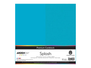 Arden Creative Studio Premium Cardstock Splash Blue 12" x 12" - 20 Pack