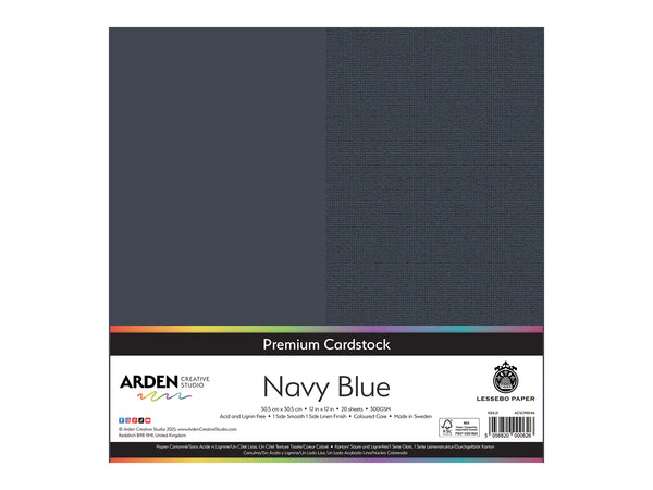 Arden Creative Studio Premium Cardstock Navy Blue 12