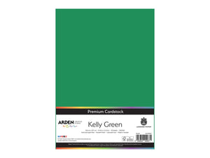 Arden Creative Studio Premium Cardstock Kelly Green A4 - 20 Pack