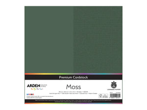 Arden Creative Studio Premium Cardstock Moss Green 12" x 12" - 20 Pack