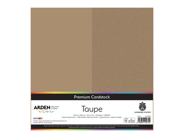 Arden Creative Studio Premium Cardstock Taupe Beige 12