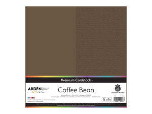 Arden Creative Studio Premium Cardstock Coffee Bean Brown 12" x 12" - 20 Pack