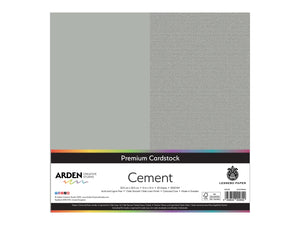 Arden Creative Studio Premium Cardstock Cement Grey 12" x 12" - 20 Pack