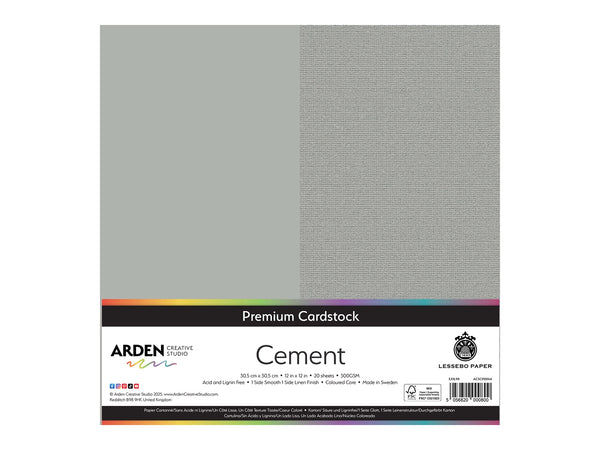 Arden Creative Studio Premium Cardstock Cement Grey 12