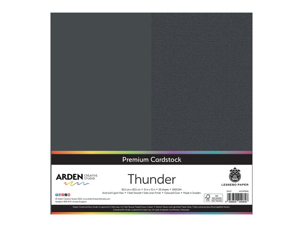 Arden Creative Studio Premium Cardstock Thunder Grey 12