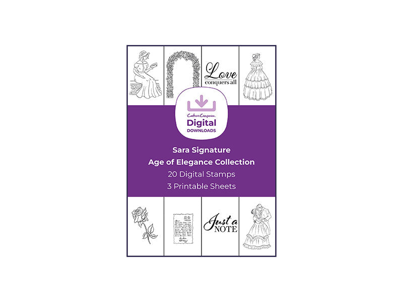 Sara Signature Age of Elegance Collection - Digital Stamp Sheets - A4