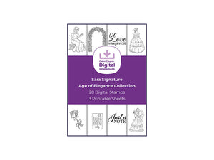 Sara Signature Age of Elegance Collection - Digital Stamp Sheets - A4