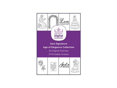Sara Signature Age of Elegance Collection - Digital Stamp Sheets - 11″ x 8.5″