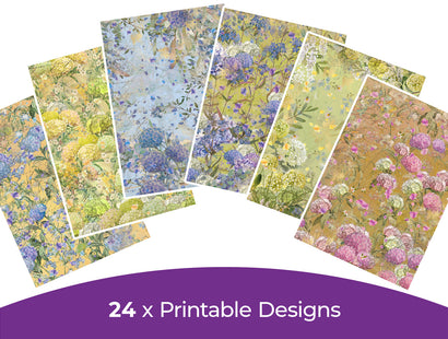 Nature's Garden Hydrangea Collection - Digital Paper Pad
