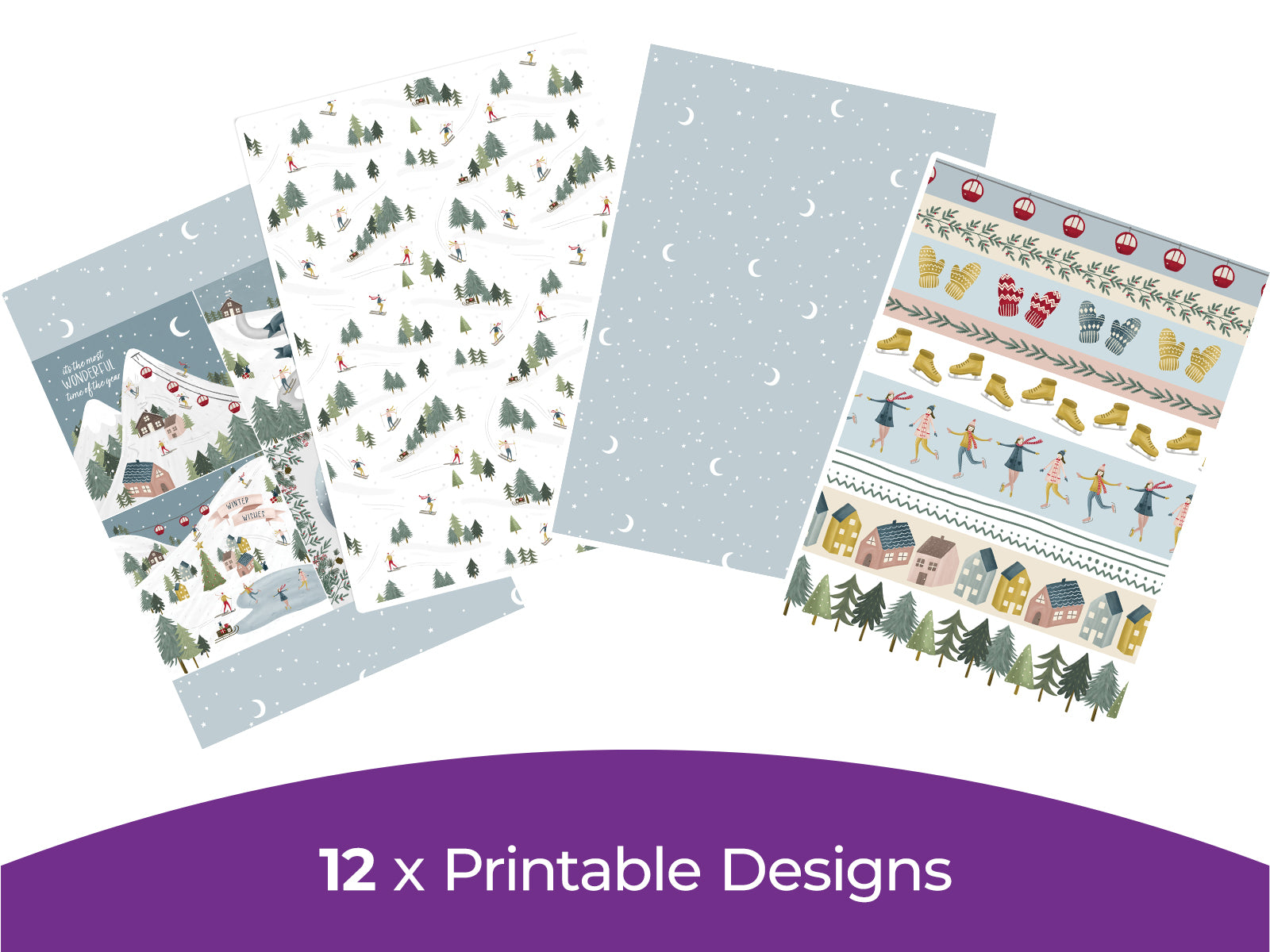 Violet Studios Ski Lodge - Digital Paper Pad